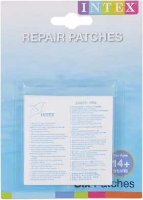 59631np Intex Wet Vinyl Plastic Repair Patch. 6 Count 1-pack Blue And White