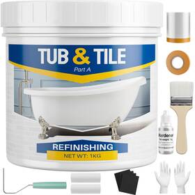Ironable Bp003 Tub And Tile Paint Refinishing Kit 35oz 35 Fl Oz Pack Of 1 White