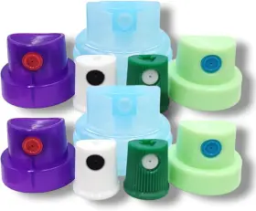 Jag Artworks 313089798776 Replacement Female Spray Paint Caps For Rusto Variety Pack 10