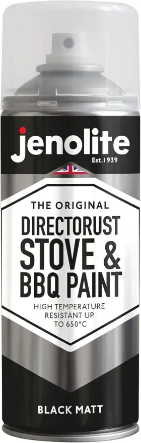 Jenolite 060148421230 Directorust Bbq And Stove Aerosol Paint Black Very High Temperatur
