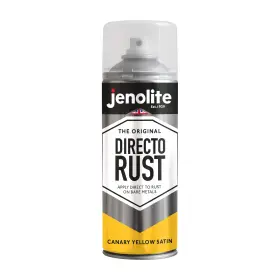 Jenolite 060148421414 Directorust Satin Spray Paint Canary Yellow 400ml 13.52fl Oz Semi-glo