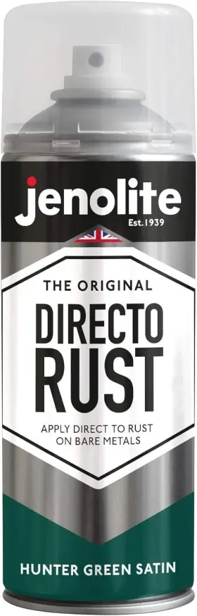 Jenolite 060148421421 Directorust Satin Spray Paint Hunter Green 400ml 13.52fl Oz Semi-glos
