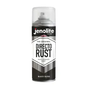 Jenolite 060148422930 Directorust Gloss Spray Paint Black 400ml 13.52 Oz Direct To Rust Spr