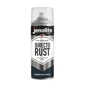 Jenolite 060148423524 Directorust Satin Spray Paint Charcoal Grey 400ml 13.52fl Oz Semi-glo