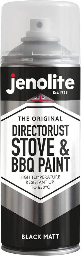 Jenolite 89096 Directorust High Heat Spray Paint For 13.5 Ounce Pack Of 1 Black
