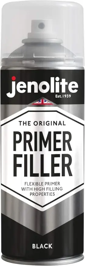 89155 Jenolite Primer Filler Aerosol Paint Black Flexible With High Filling Prope