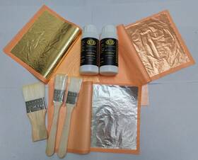 Jinruisi Gl-01 Metal Leaf Adhesive And Varnish Kit - Gold Size Sealer For Craft Art Furni