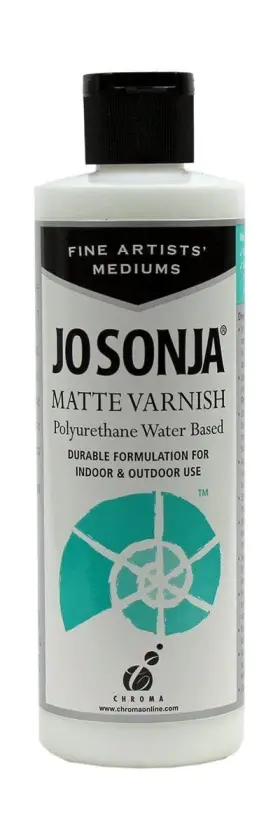 Jo Sonja 723552293927 Polyurethane Matte Varnish - 8oz Bottle