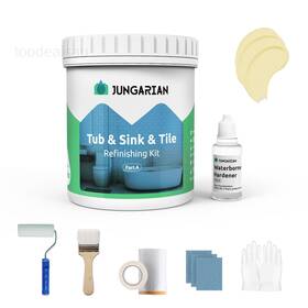 Jungarian Ju0101il-1k Tub And Tile Refinishing Kit 35 Fl Oz Pack Of 1 Icy Lemonade