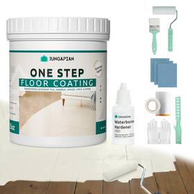 Jungarian Ju0107cm-1k All-in-one Interior Floor Coating Kit Water-based And Low Odor One-step