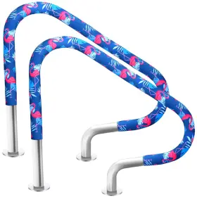 Re-junkin-4999 Junkin 2 Pcs Pool Railing Covers 8 Ft Slip Resistant Handle Rail