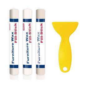 Kenbry Mcj-dlb-3x01-fil-stik Wood Filler Sticks 3 Colors White Wax Fill Stick Color