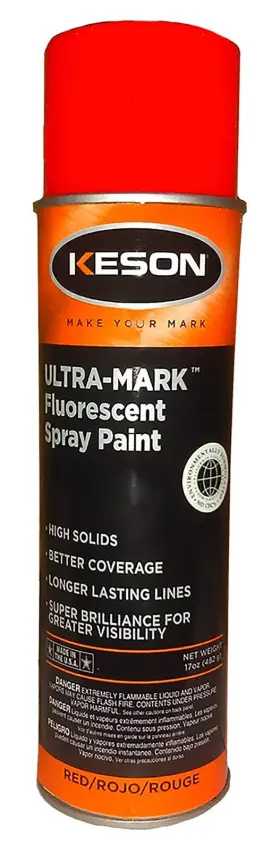 Sp20r Keson Ultra-mark Fluorescent Spray Paint Red 20-ounce