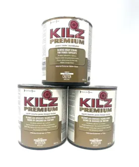 Kilz 051652133028 Premium Primer Sealer Stainblocker Interior/exterior 946 Ml 1 Quart White 3pk