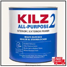 Kilz 2 445007453481 1 Quart Primer And Sealer White Interior/exterior Multi-surface All Purpose