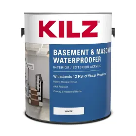 239041 Kilz Basement And Masonry Waterproofing Paint Interior/exterior White 1 Ga