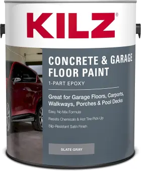 1-part Kilz 689991436977 Epoxy Acrylic Concrete And Garage Floor Paint Interior/exterior 1