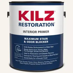 Kilz Restoration 445018524538 1 Gal White Interior Primer Sealer Stain Blocker