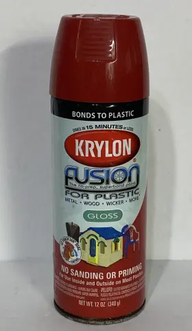 Krylon 024504023280 1 For Plastic Red Pepper Gloss Spray Paint 12 Oz Safety Rojo Pimento
