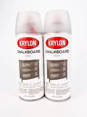 Krylon 075577008087 808 Chalkboard Clear Spray Paint 12oz Lot Of 2