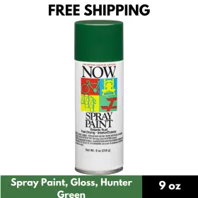 Krylon 075577212057 Now Spray Paint Gloss Hunter Green 9 Oz