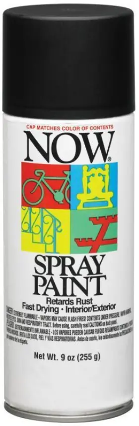 9oz-flat Krylon 17687079 Now Aerosol Paint Black