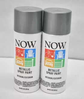 21201 Krylon Lot Of 2 Now Rust Inhibiting Metallic Spray Paint Protective Coating 9oz