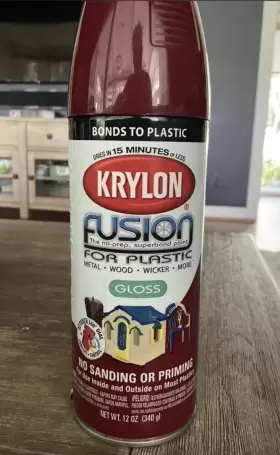 2325 Krylon Fusion For Plastic Gloss Spray Burgundy 12 Oz Discontinued