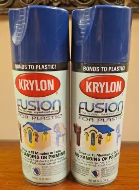 2326 Krylon 2 Fusion For Plastic Aerosol Spray Paint Gloss Navy Blue 12 Oz Ea