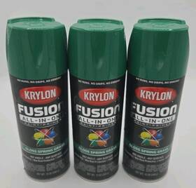 Krylon 2724 Fusion Gloss Spring Grass Spray Paint 3cans New