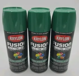 3cans Krylon 2724 Fusion Gloss Spring Grass Spray Paint New