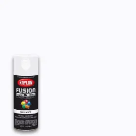 K02727007 Krylon 2727 12 Oz White Fusion All-in-one Paint And Primer Spray Gloss