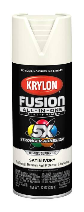 Krylon 2739 Fusion All-in-one Adhesive Spray Paint For 12 Ounce Pack Of 1 Ivory