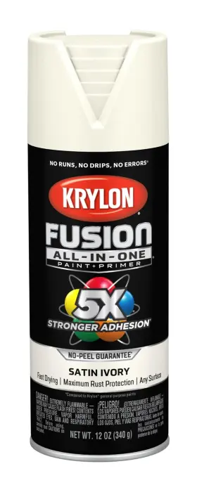 2739 Krylon Fusion All-in-one Adhesive Spray Paint For 12 Ounce Pack Of 1 Ivory