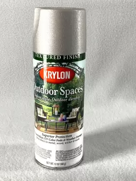 2913 Krylon Outdoor Spaces Textured Finish Spray Paint Platinum 12 Oz