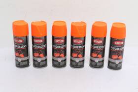 Krylon 3102 6-pack Fluorescent Yellow Orange - Bold Neon For High Visibility