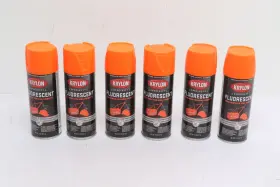 3102 Krylon 6-pack Fluorescent Yellow Orange - Bold Neon For High Visibility