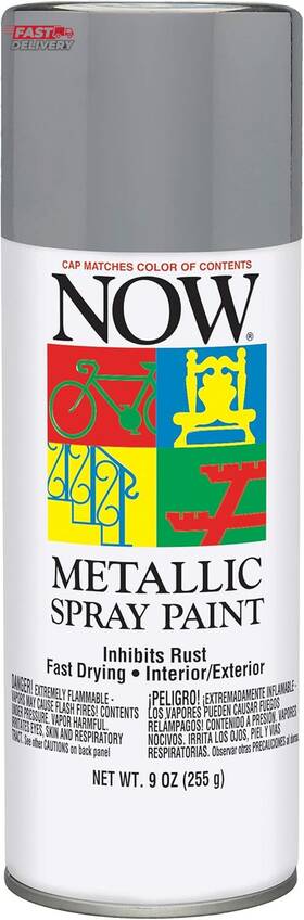Krylon 313050869849 Now Spray Paint Gloss Aluminum 9 Oz
