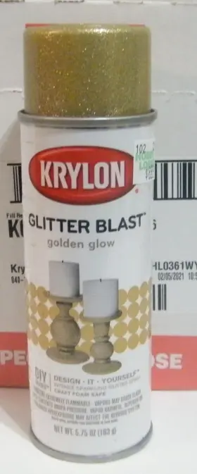 3801 Krylon 6 Cans Golden Glow Glitter Blast Spray Paint