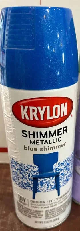 3925 Krylon New Blue Shimmer #3925 Metallic 11.5 Oz Spray Paint Craft Foam Safe