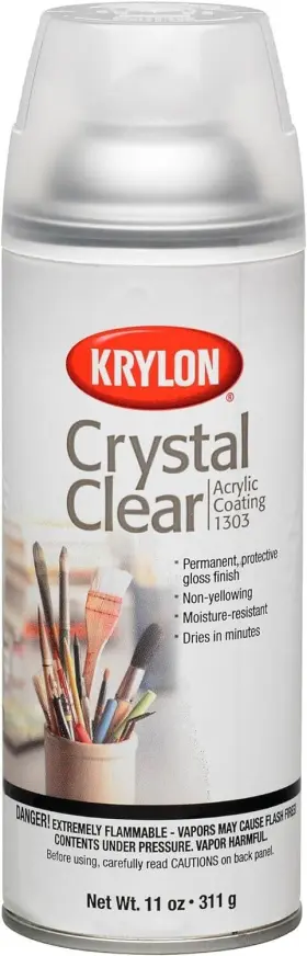 408-625 Krylon 6-pack Of 11 Oz 1303 Crystal Clear Acrylic Coating Spray