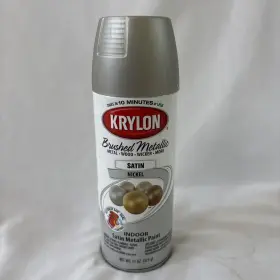 51255 Krylon Brushed Metallic Satin Nickel Indoor Spray Paint Partial