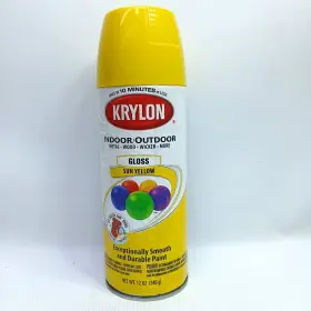 51806 Krylon Sun Yellow Gloss Spray Paint 12 Oz Fast Drying Indoor Outdoor 2007
