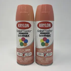 52103 Krylon 2 Pack - Colormaster Paint Primer Gloss Coral Isle 12 Oz