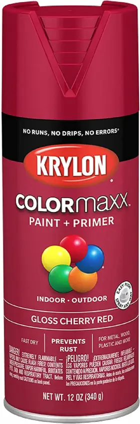 K05511007 Krylon 5511 Colormaxx Spray Paint And Primer For Indoor/outdoor Use Gloss Cherry
