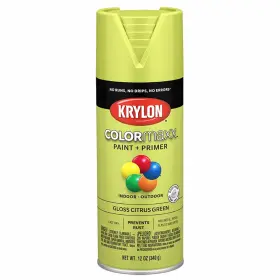 5512 Krylon Colormaxx Citrus Green Fast Dry Spray Paint 12 Ounce For Indoor Outdoo