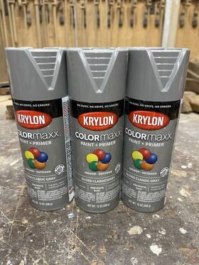 Krylon 5513 6 Colormaxx Spray Paint 12 Oz. Cans/ Gloss Classic Gray