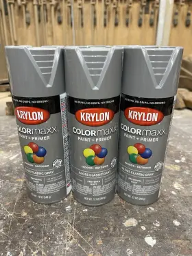 5513 Krylon 6 Colormaxx Spray Paint 12 Oz. Cans/ Gloss Classic Gray
