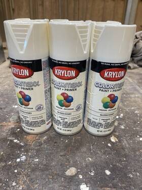 Krylon 5524 6 12 Oz Gloss Ivory Colormaxx Paint And Primer Spray