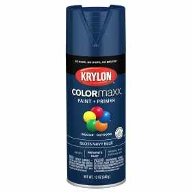 5529 Krylon Colormaxx Navy Blue Spray Paint 12 Ounce Fast Dry Durable Indoor Outdoor